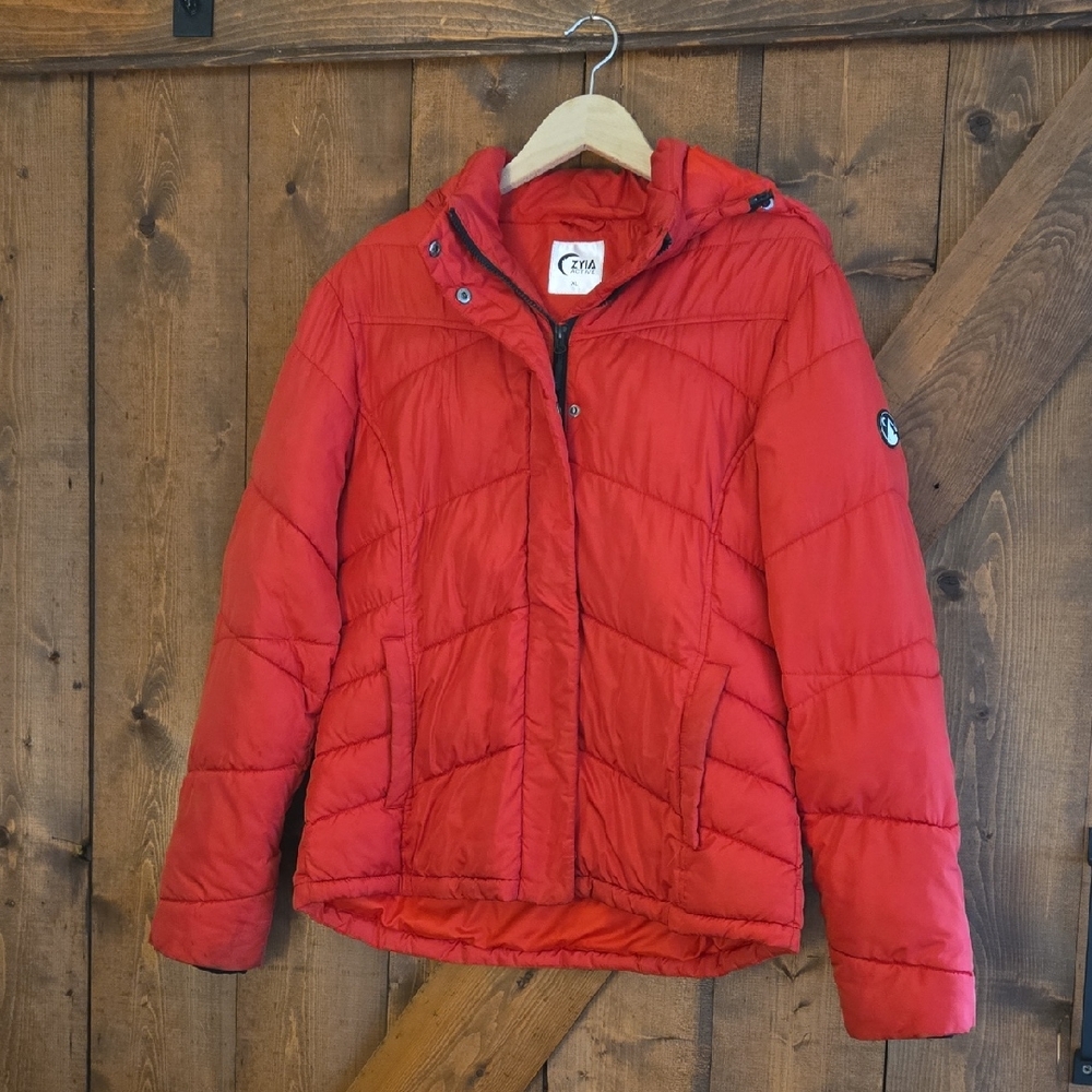 ZYIA Bold Red Puffer Jacket